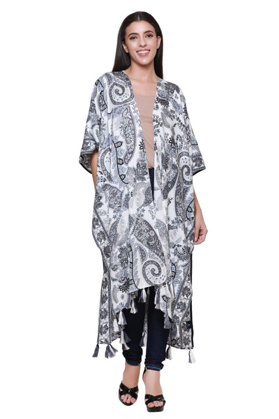 Paisley Print Beach Cover Up Kimono 22032