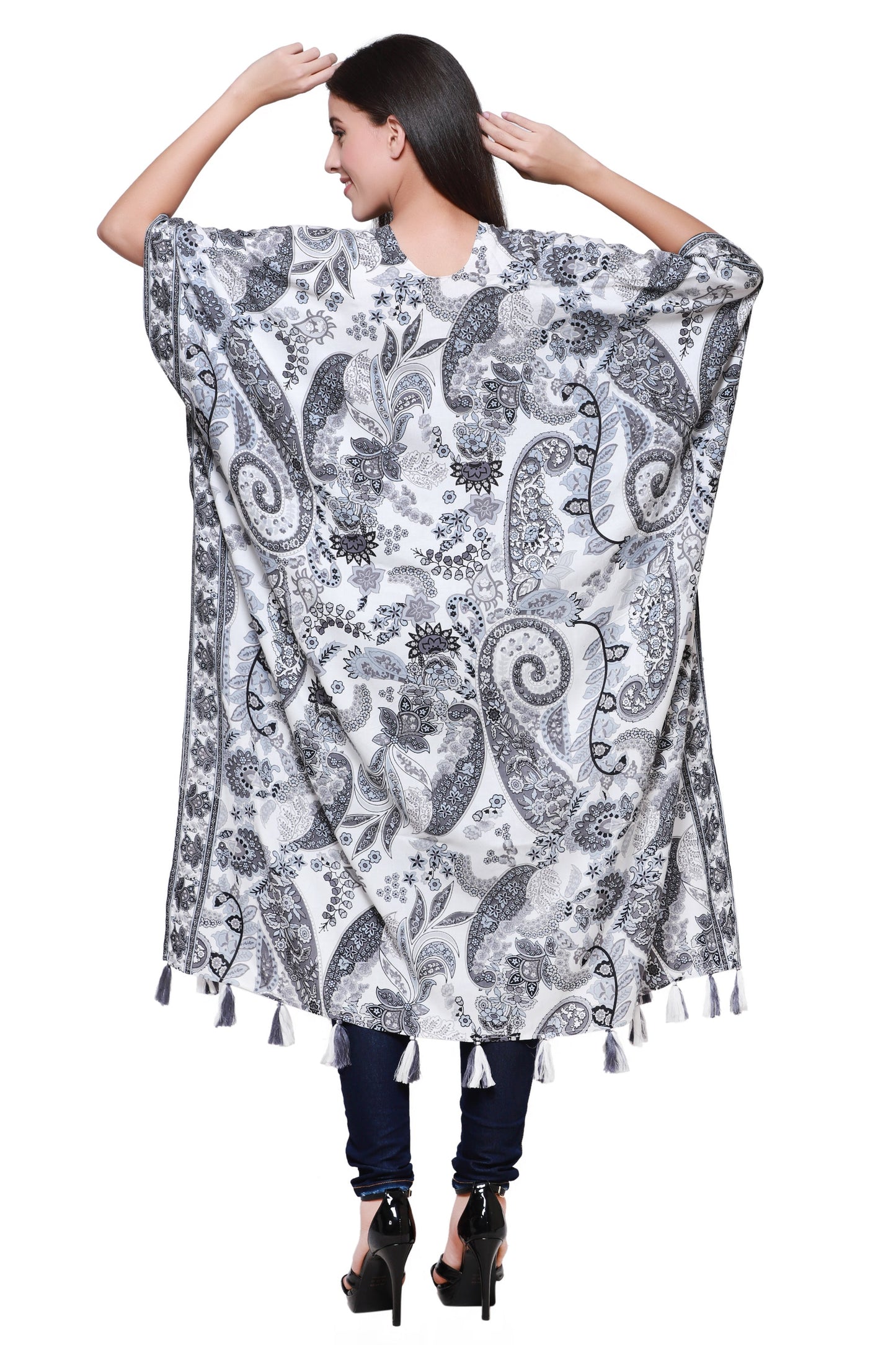 Paisley Print Beach Cover Up Kimono 22032