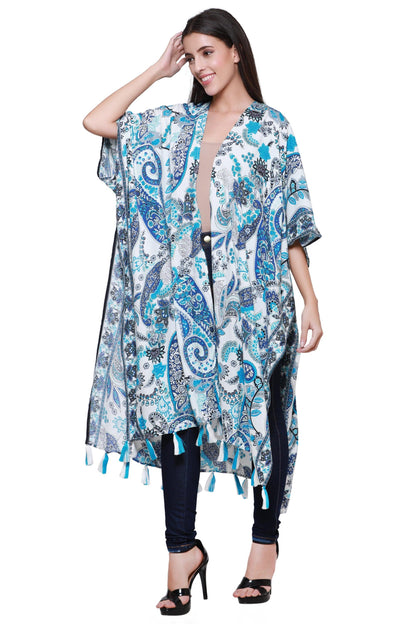 Paisley Print Beach Cover Up Kimono 22032