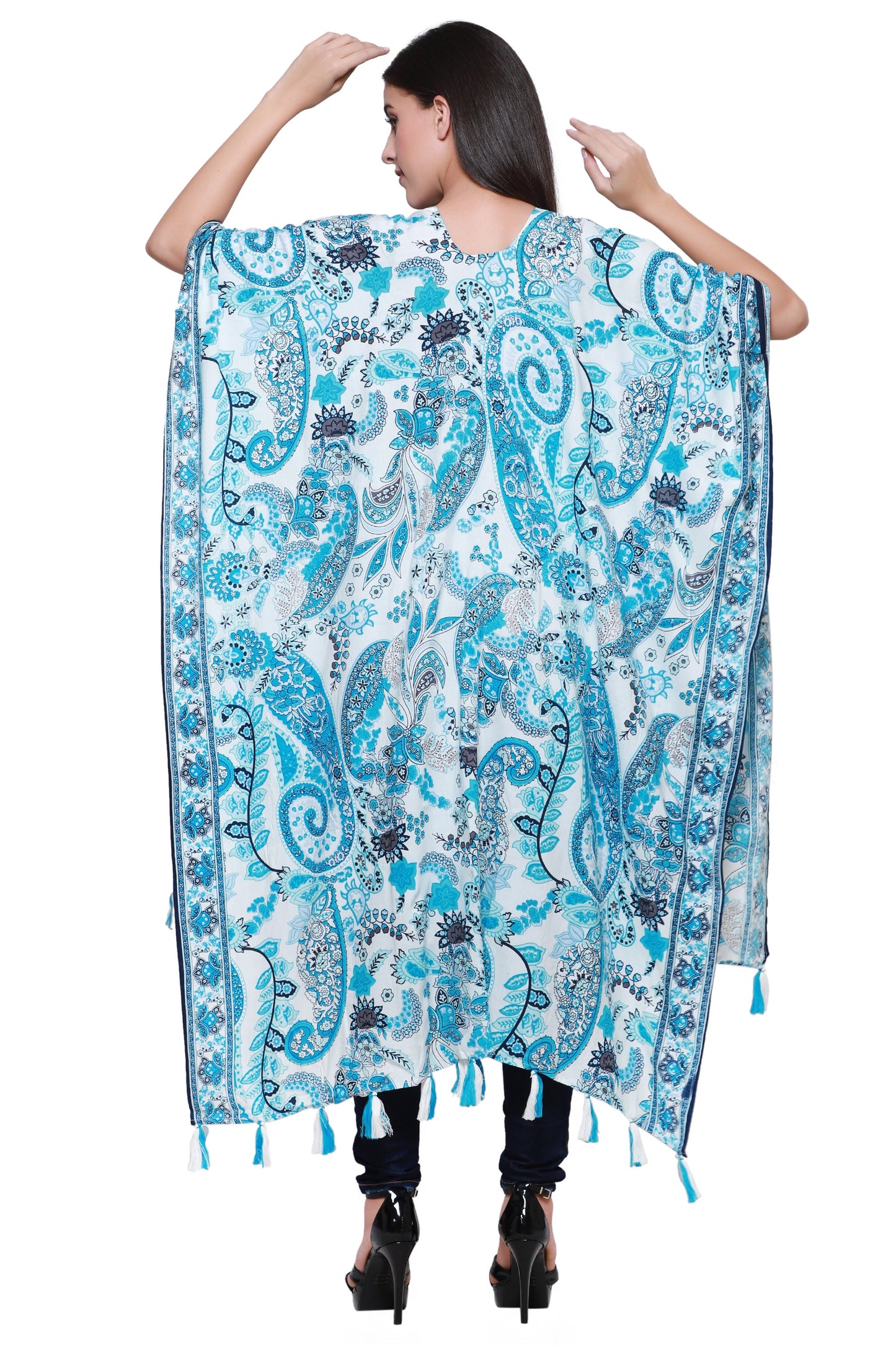 Paisley Print Beach Cover Up Kimono 22032