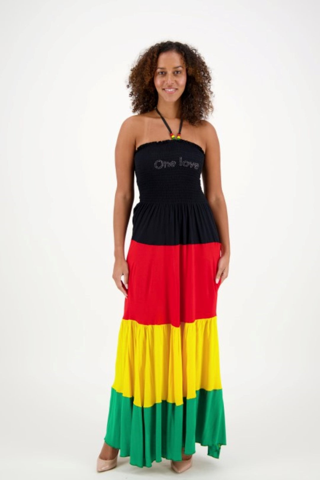 Radiate Island Rasta Tie-Dye Summer Dress Radiate Island Rasta Tie-Dye Summer Dress