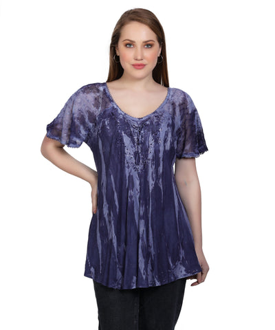 Shibori Tie Dye Blouse 302145