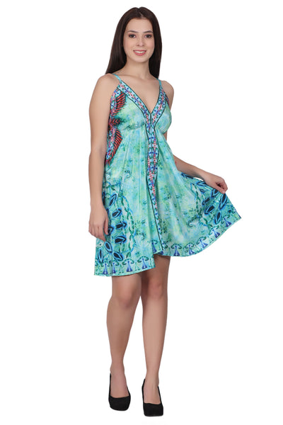 Short Silk Spaghetti Strap Dress PD-97132