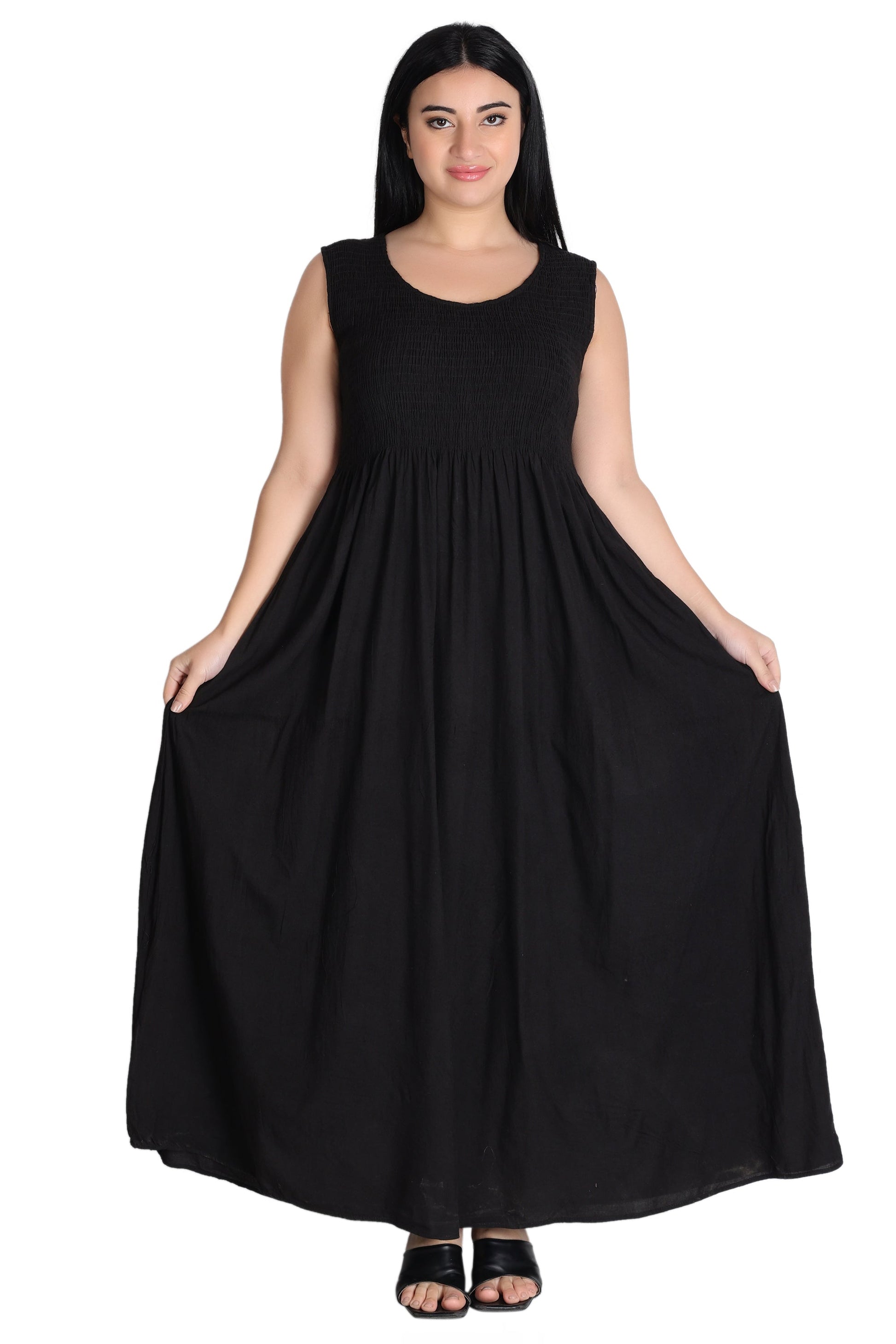 smock evening dress boohoo Women's Petite Tie Front Detail Maxi Smock Dress in Black | Size: 2