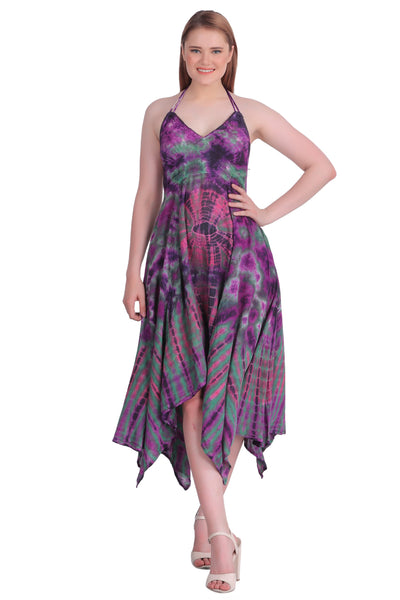Tie Dye Acid Wash Dress (S/M-1X/2X) 4 Colors ADL30331