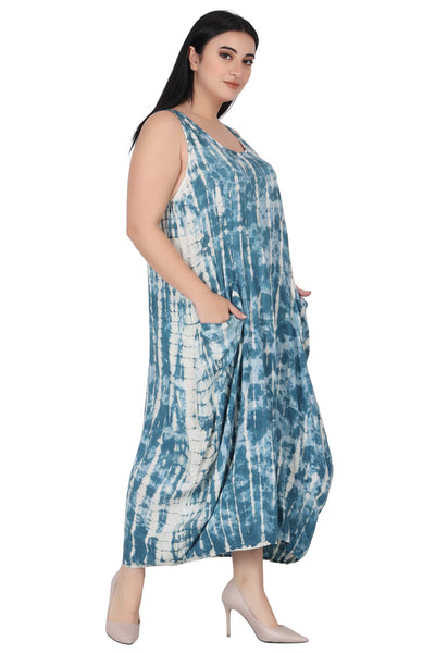 Tie Dye Maxi Dress w/ Pockets 522124