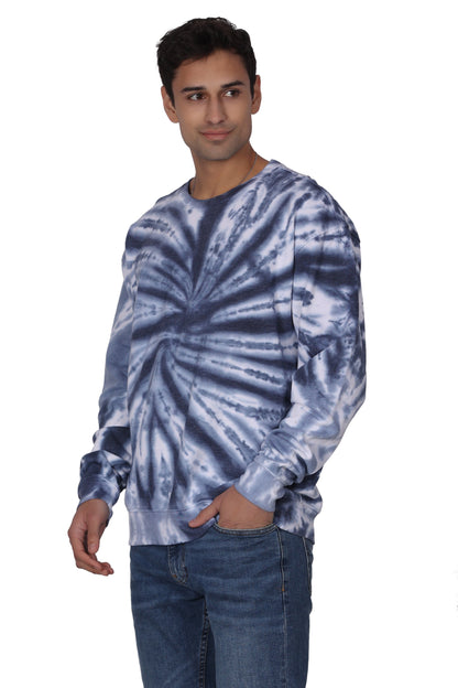 Unisex Tie Dye Crewneck Cotton Blend Comfortable Activewear 8605