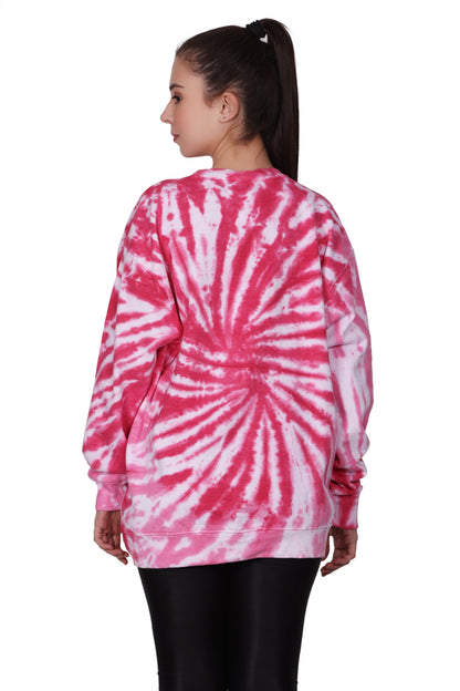 Unisex Tie Dye Crewneck Cotton Blend Comfortable Activewear 8605