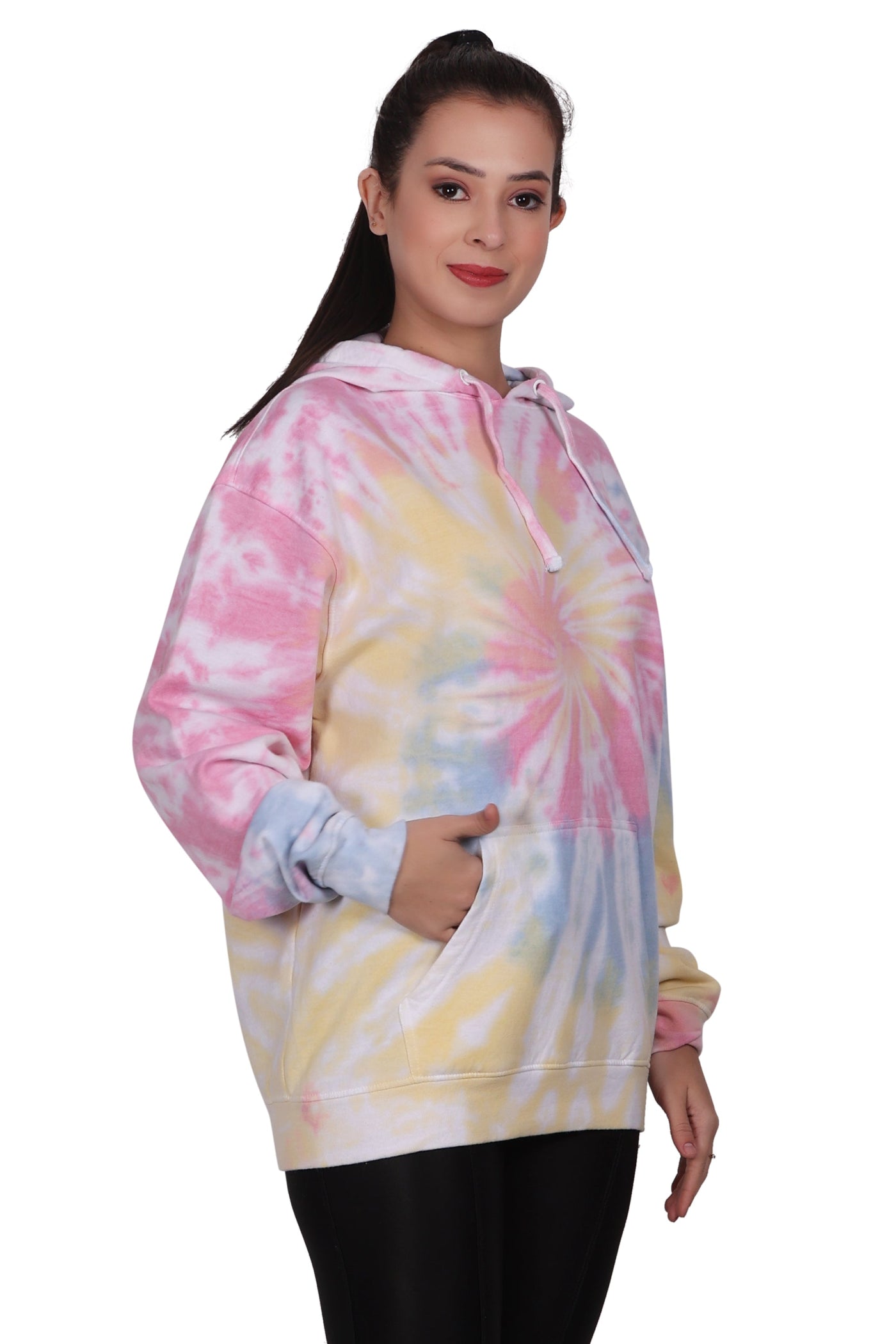 Unisex Tie Dye Pullover Hoodie Premium Cotton Blend Activewear H703