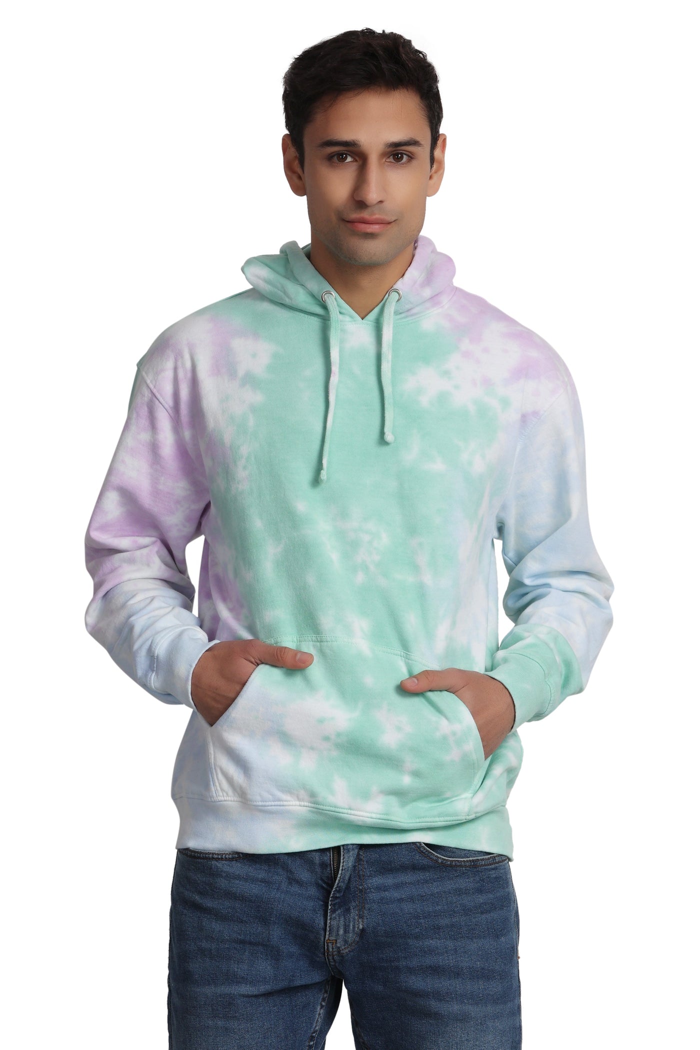 Unisex Tie Dye Pullover Hoodie Premium Cotton Blend Activewear H704