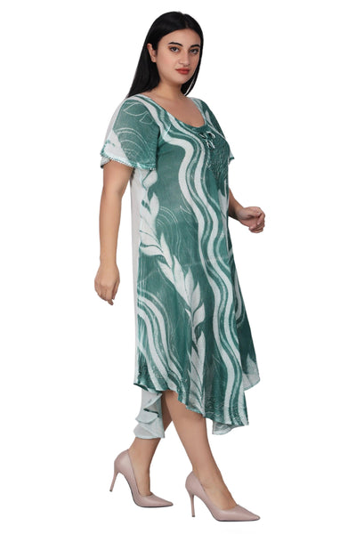 Wavy Tie Dye Dress 482164-SLVD