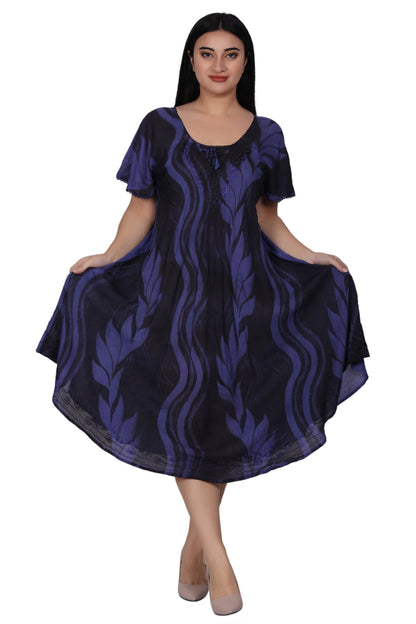 Wavy Tie Dye Dress 482164-SLVD