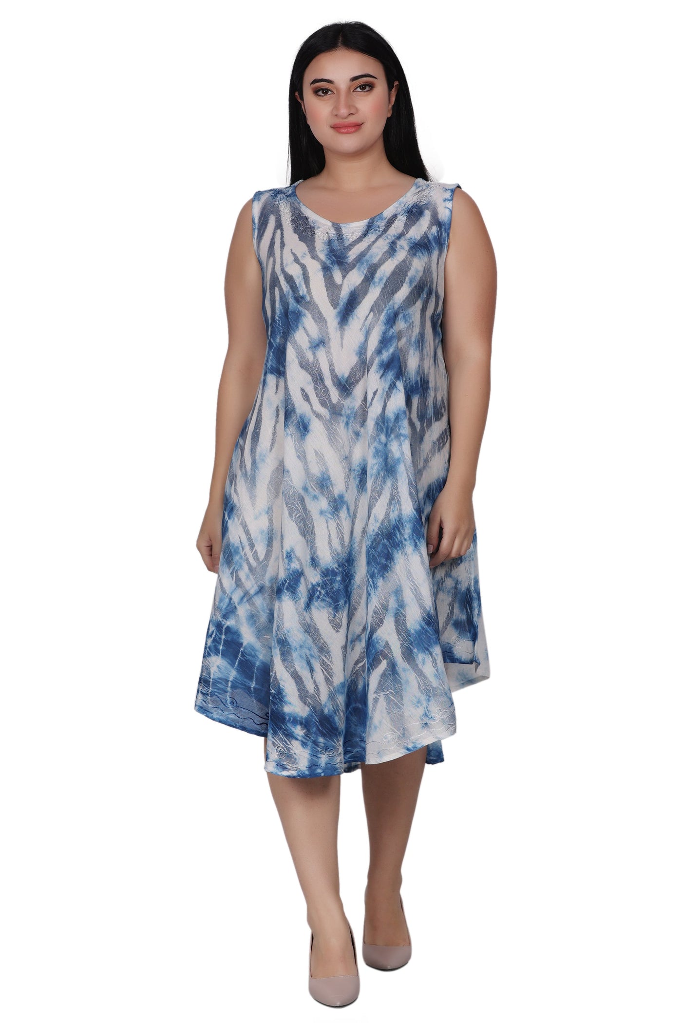 Zebra Print Tie Dye Dress 482150R