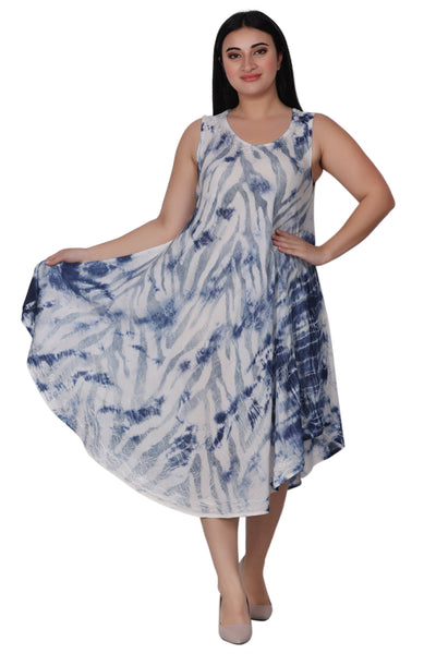 Zebra Print Tie Dye Dress 482150R