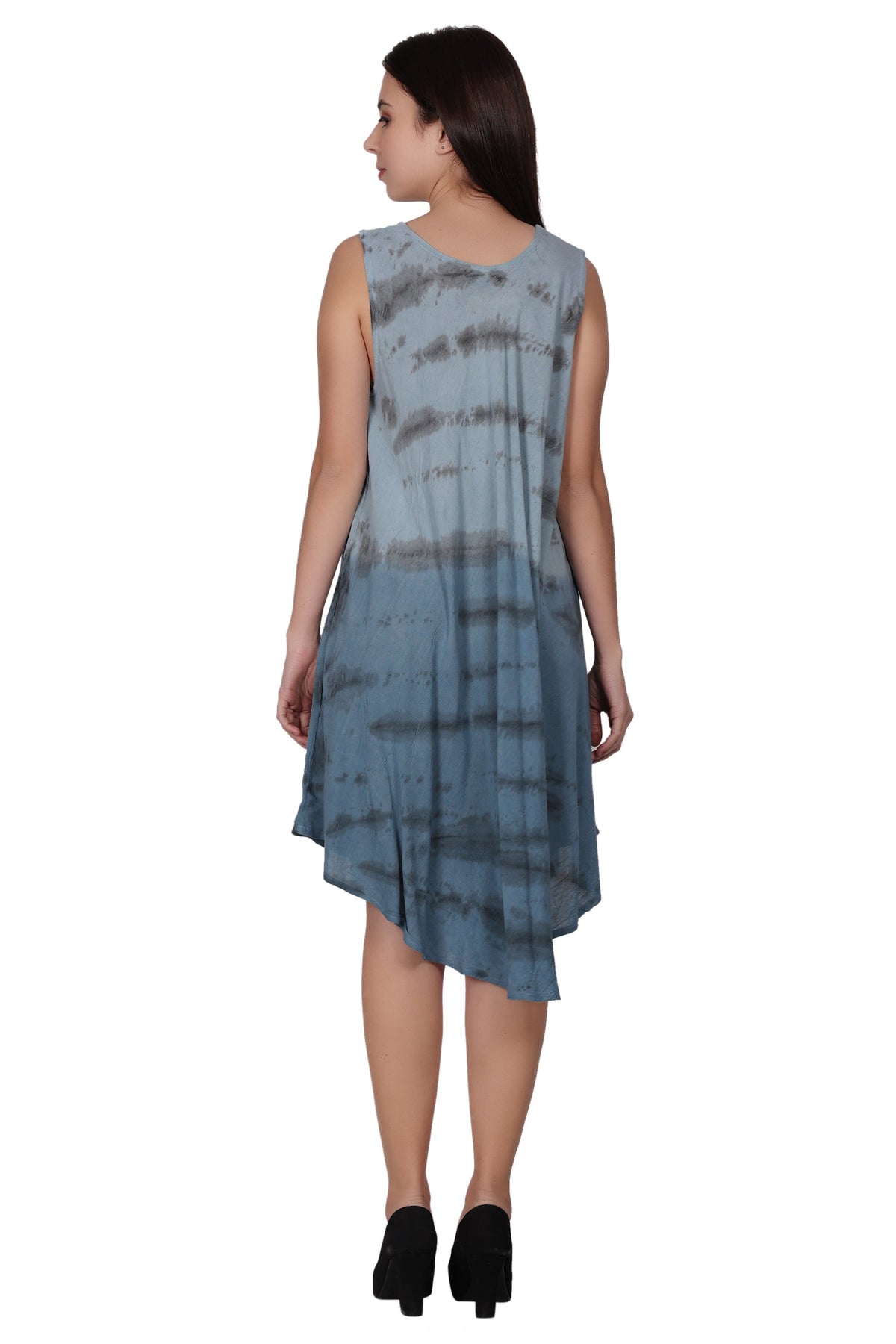 Zebra Stripe Tie Dye Beach Dress 482158