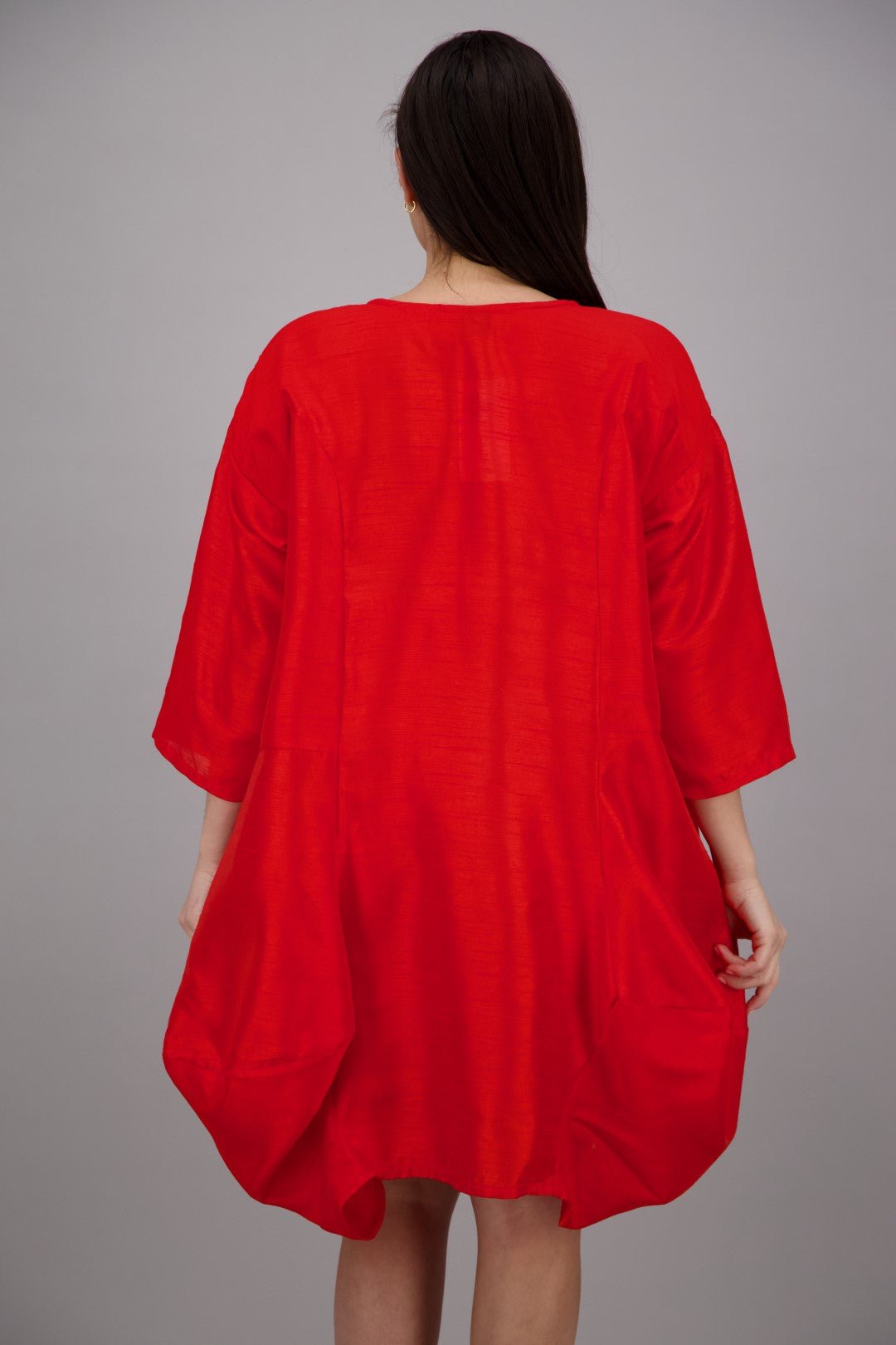 3/4 Sleeve Button Dress AD25014 - Advance Apparels Inc