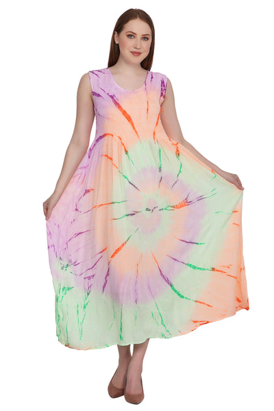 Neon Tie Dye Sleeveless Dress 522138