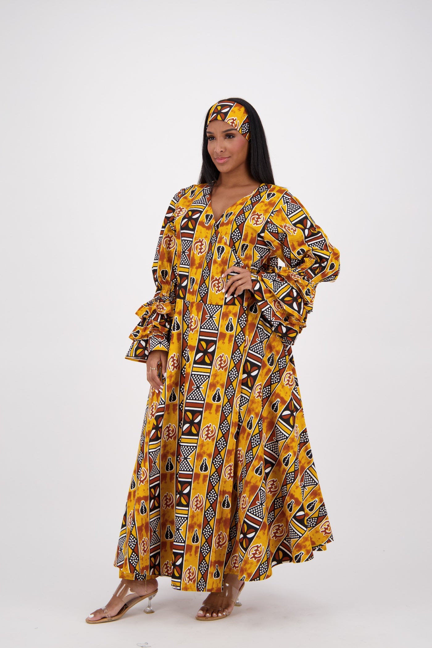 Bell Sleeve Wrap Dress 1624-249