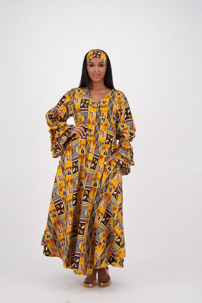 Bell Sleeve Wrap Dress 1624-249