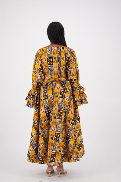 Bell Sleeve Wrap Dress 1624-249