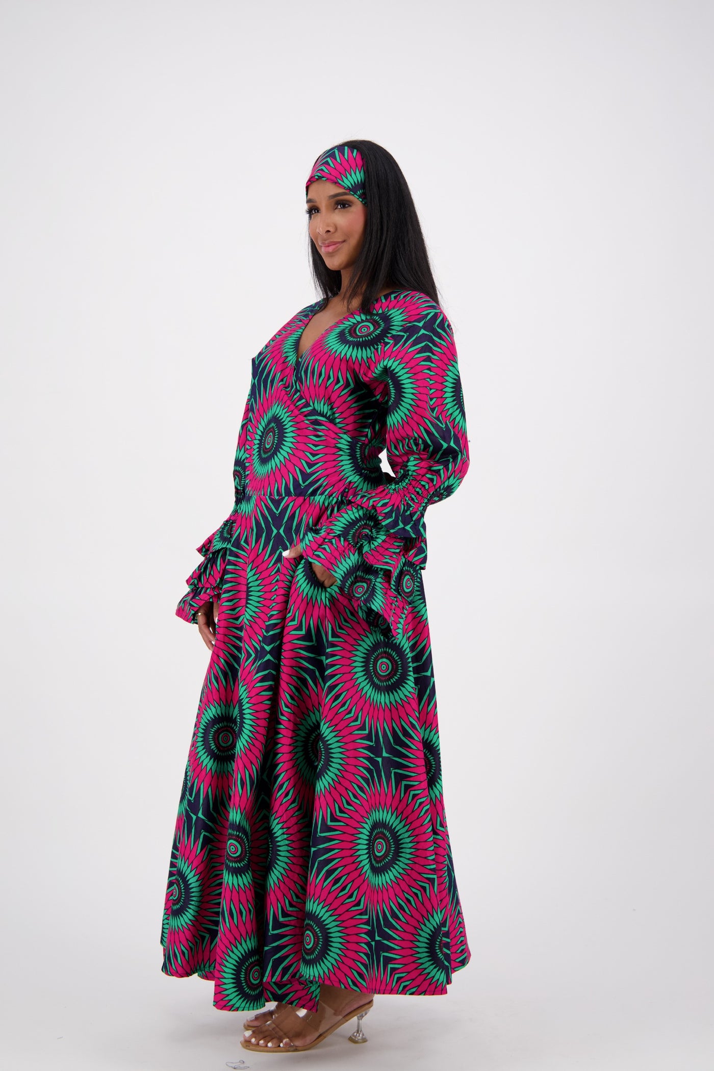 Bell Sleeve Wrap Dress 1624-248