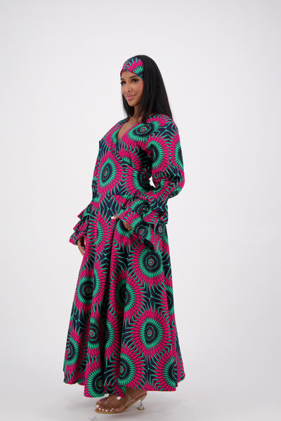 Bell Sleeve Wrap Dress 1624-248