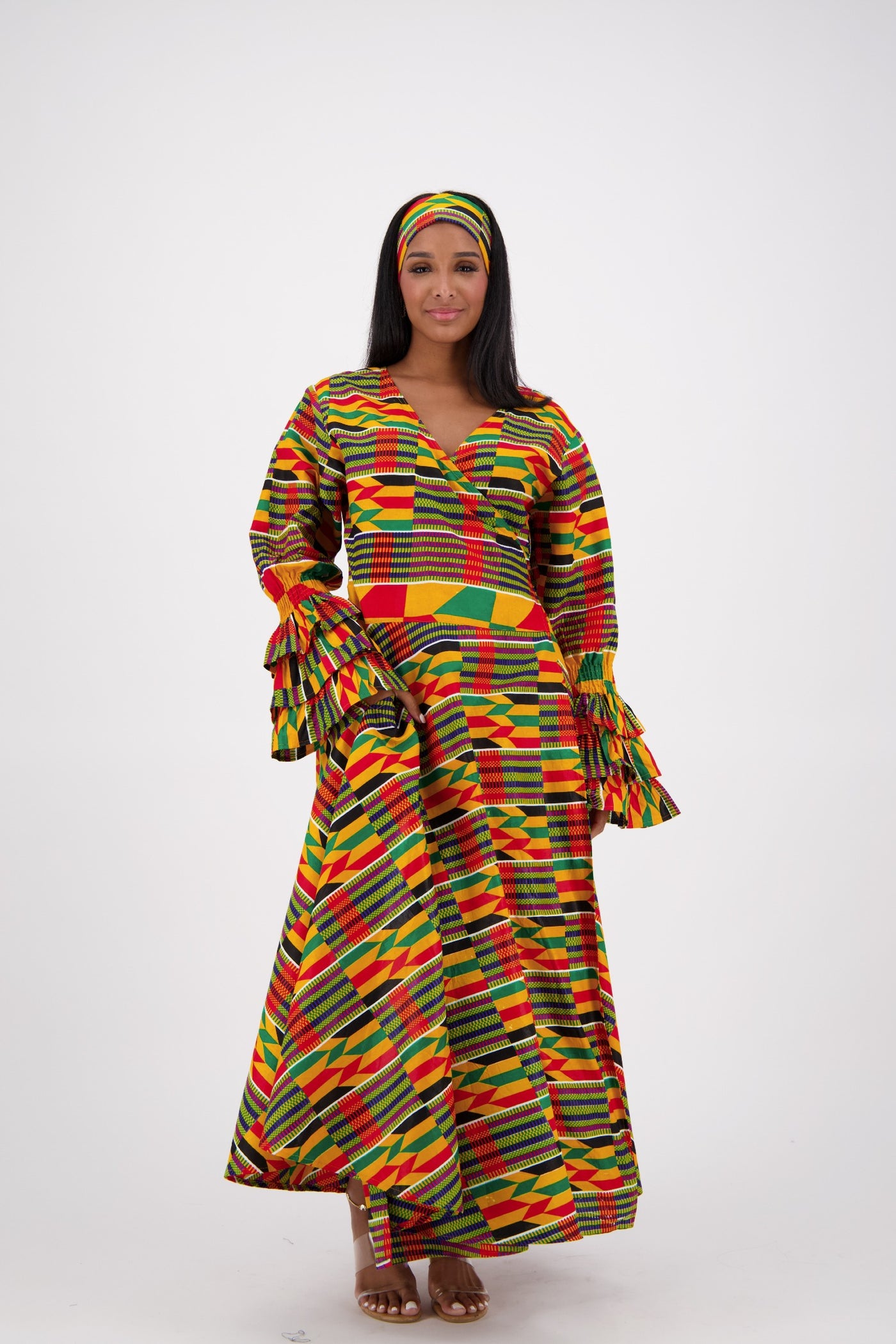 Bell Sleeve Wrap Dress 1624-213