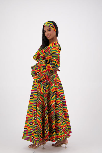 Bell Sleeve Wrap Dress 1624-213