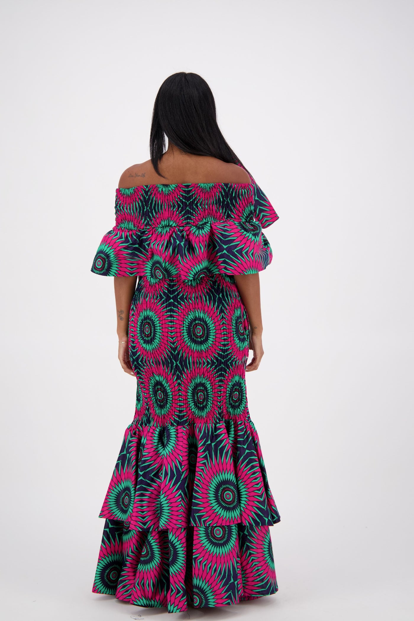 African Print Mermaid Dress AD-2289-248