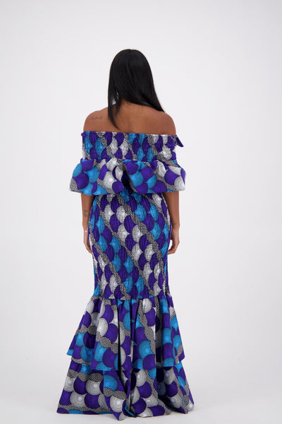 African Print Mermaid Dress AD-2289-239