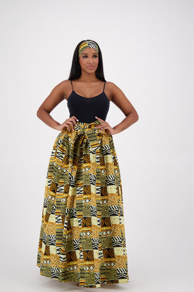 SIlk/Poly Blend Long Maxi Skirt 24317-B062
