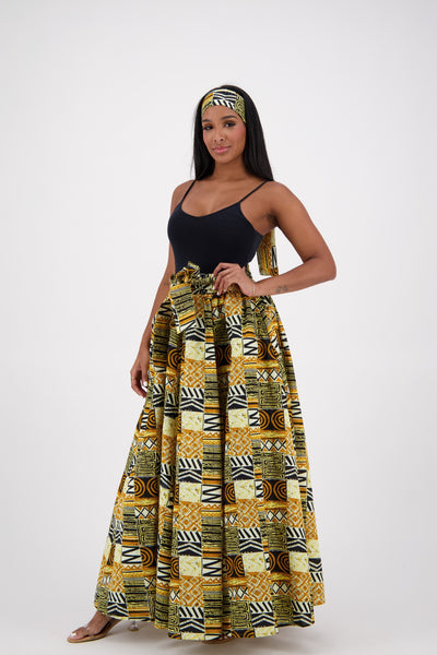SIlk/Poly Blend Long Maxi Skirt 24317-B062