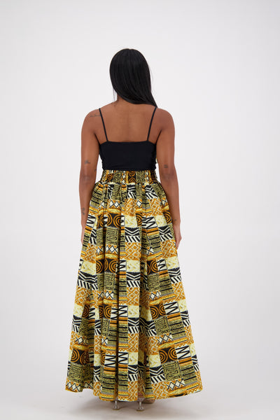 SIlk/Poly Blend Long Maxi Skirt 24317-B062