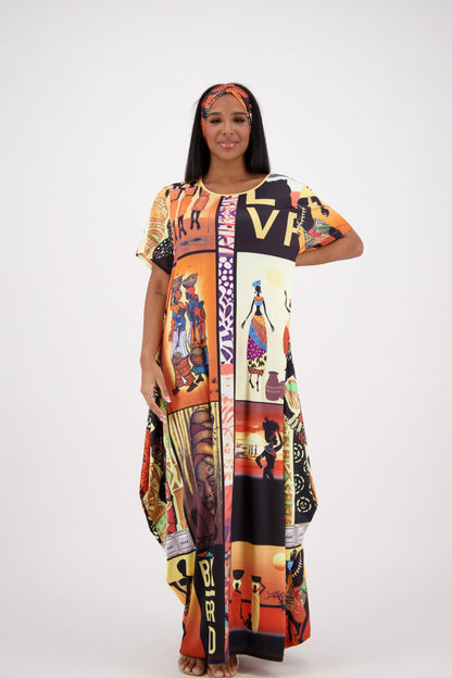 "Black by Popular Demand" Print Kaftan CH8862