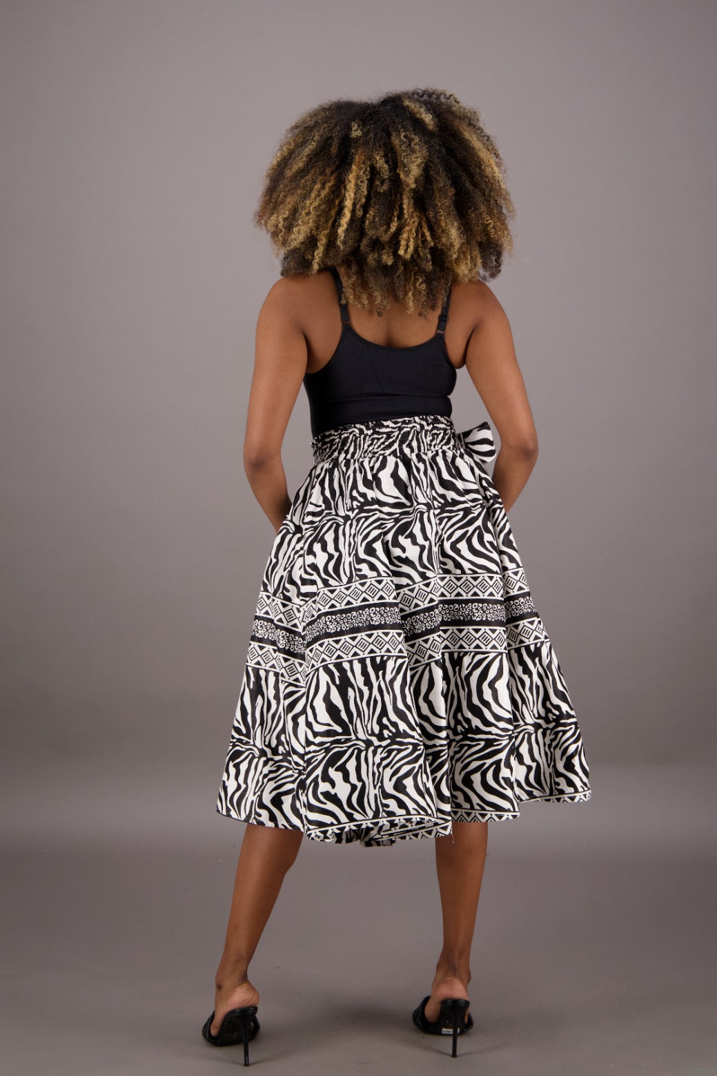 Mid-Length African Print Skirt 16321-261
