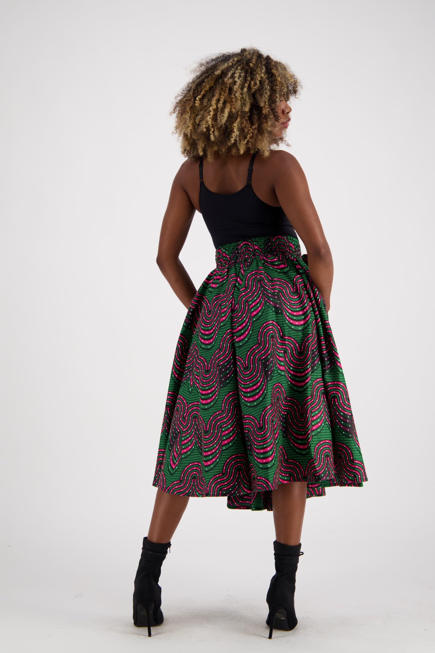 Mid-Length African Print Skirt 16321-243