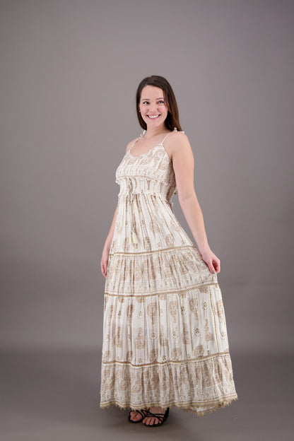 Golden Paisley Whisper Maxi 24909