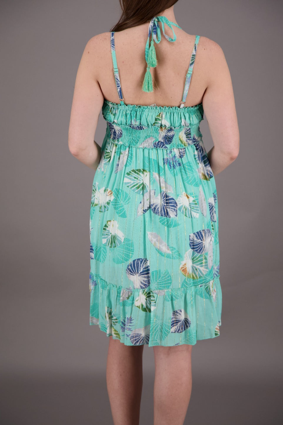 Double Strap Printed Boho Dress 24936