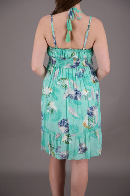 Double Strap Printed Boho Dress 24936