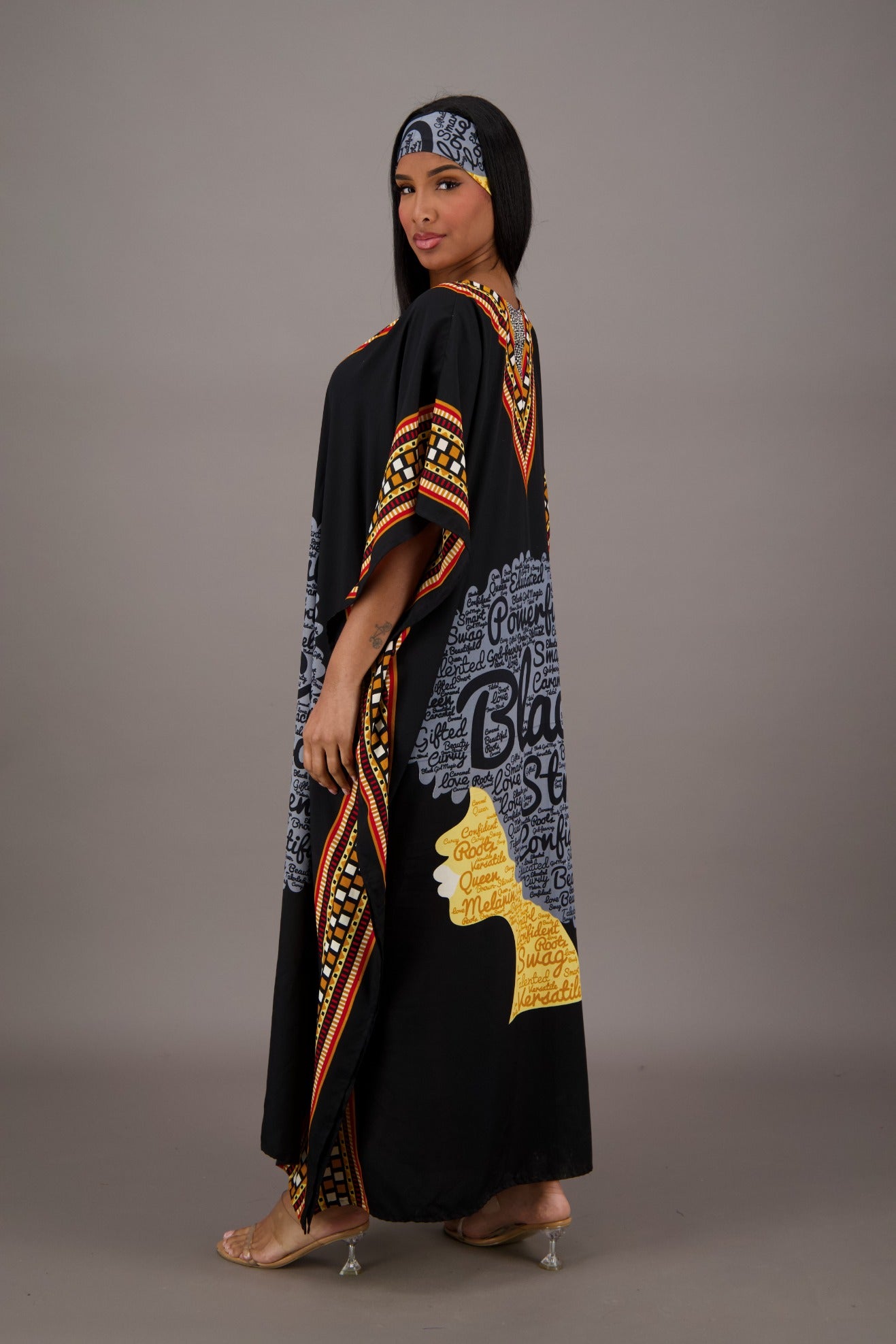 Dashiki Border Print Kaftan KAF-42203
