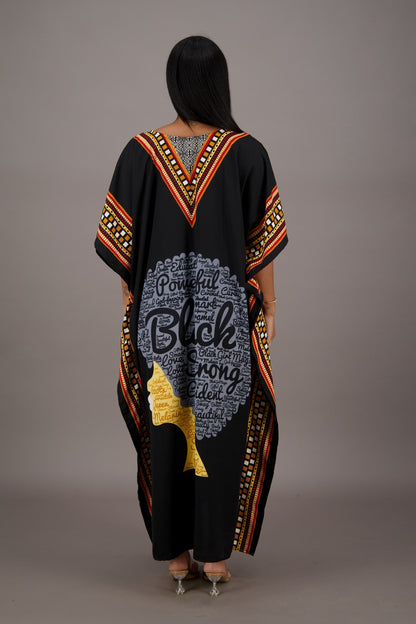 Dashiki Border Print Kaftan KAF-42203