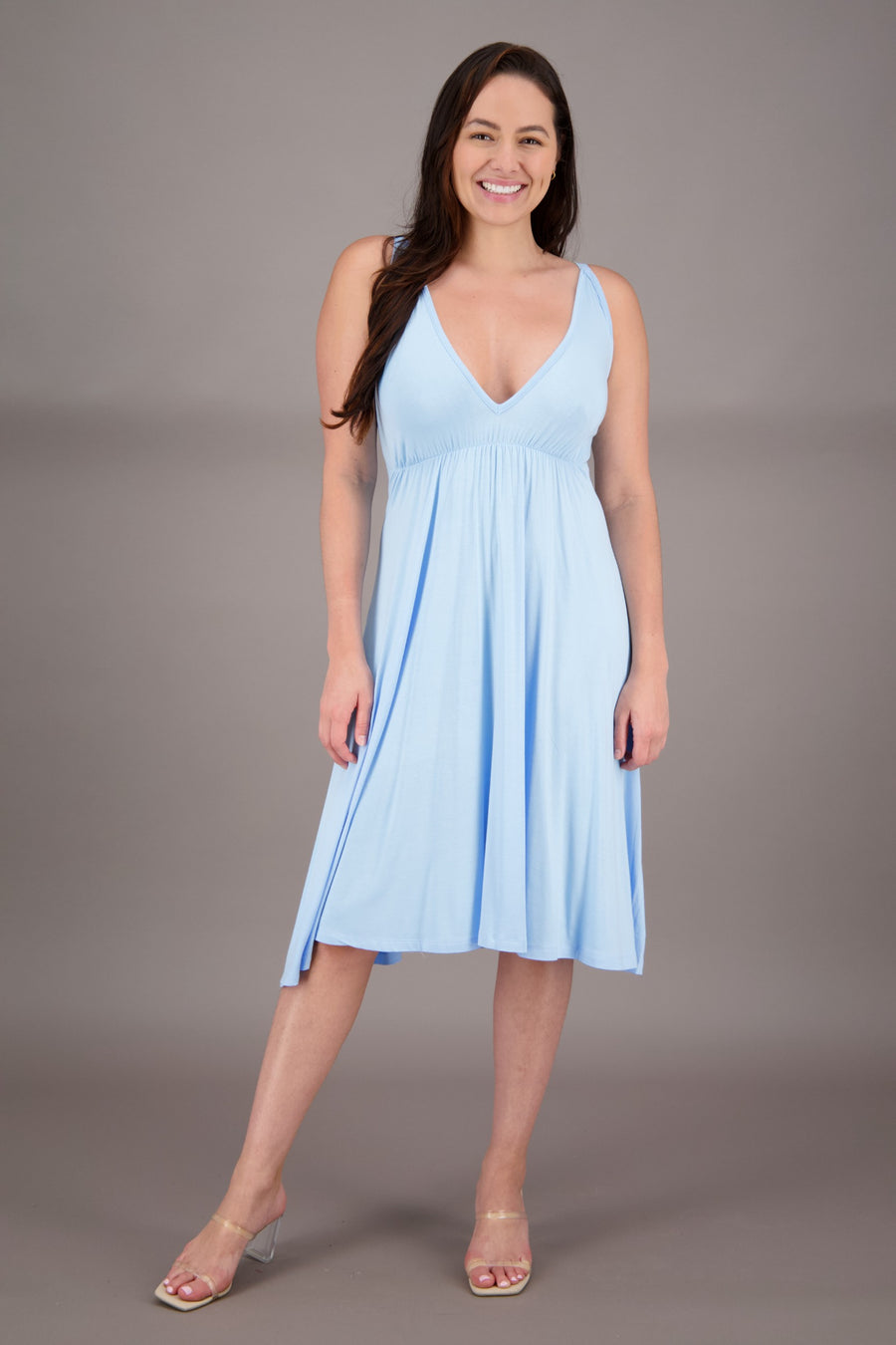 Bamboo Fleece Sweat Dress (Ash Rose)