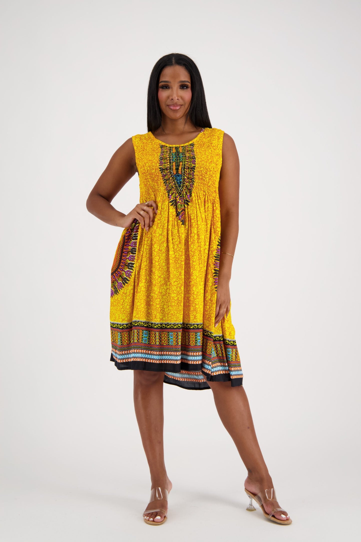 Dashiki Print Tank Dress 3639