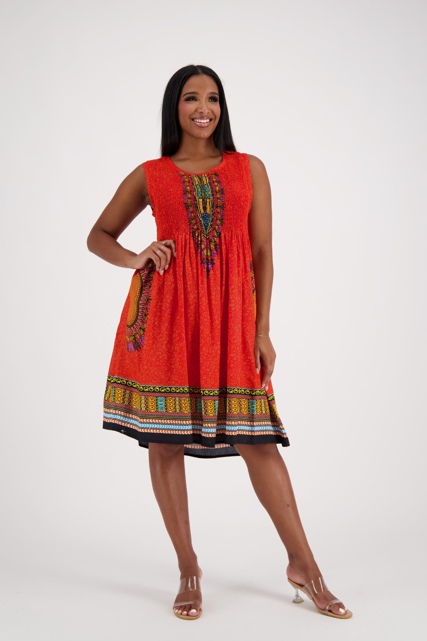 Dashiki Print Tank Dress 3639