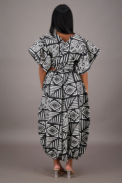 Striking Geometric Print Two Piece Set APS-25078-B089