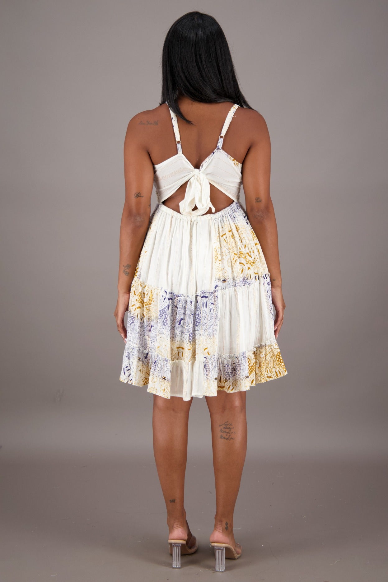 Ivory Dreams Tie-Back Dress 24958