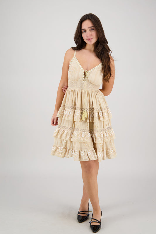 Paloma Ruffle Mini Dress 25173