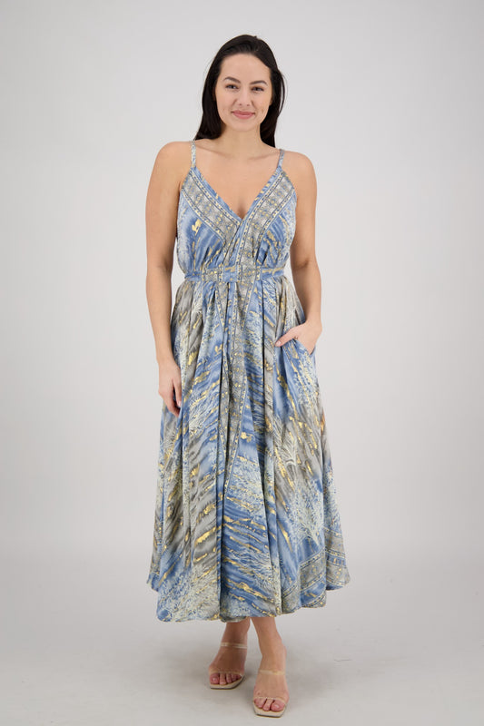 The Zaria Maxi Dress - Seafoam AB-1606