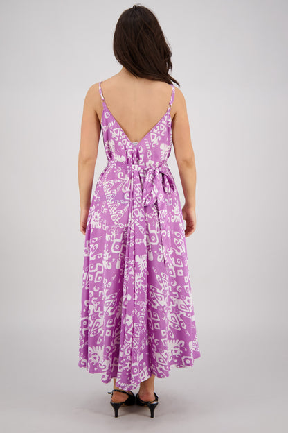 The Zaria Maxi Dress - Black Sand AB-16109