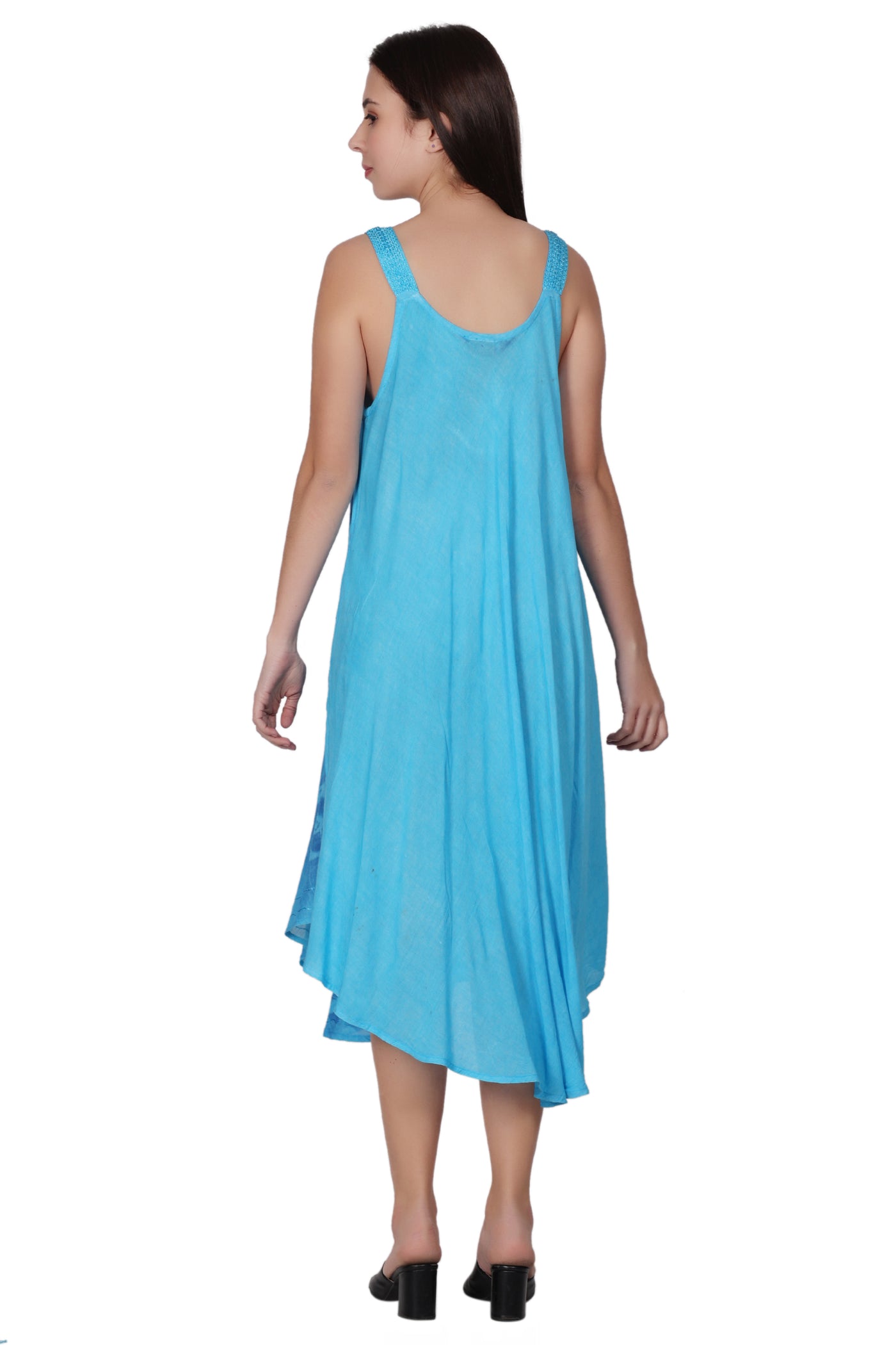 V-Neck Floral Tie Dye Beach Dress 482154-V